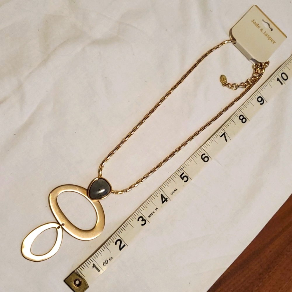 Jade and Jasper NWT gold and stone necklace
